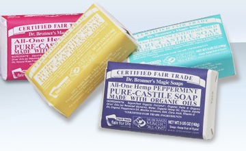 Dr. Bronner's magic vegan organic fair trade soaps