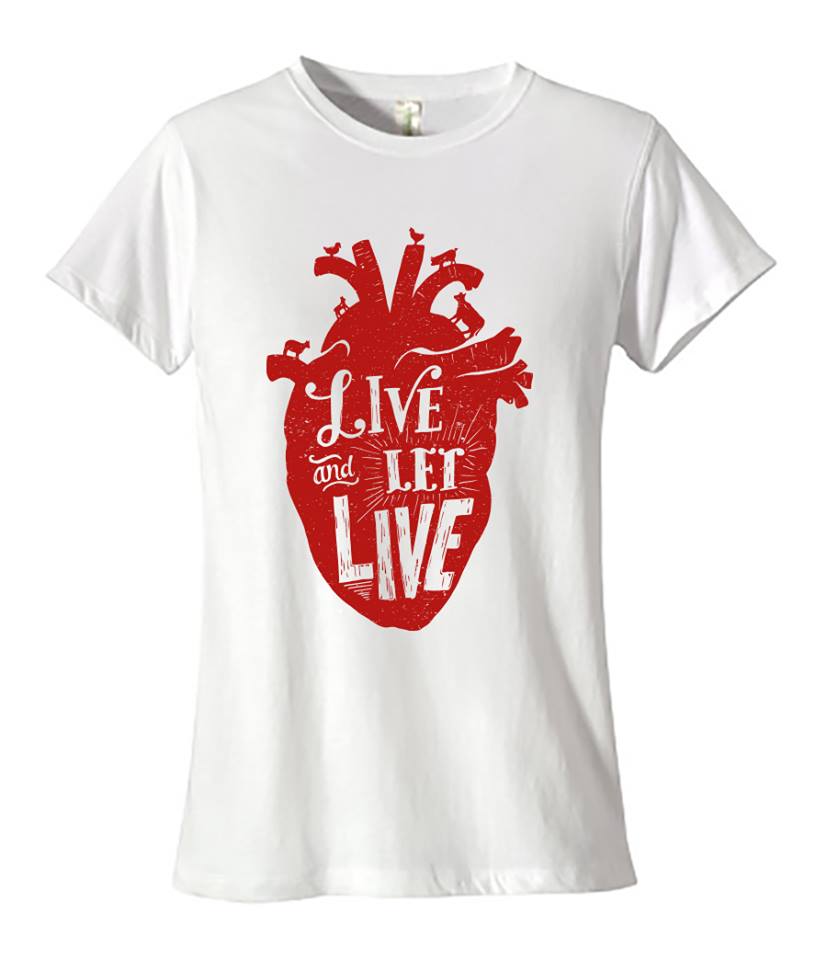 triple threads live and let live tee
