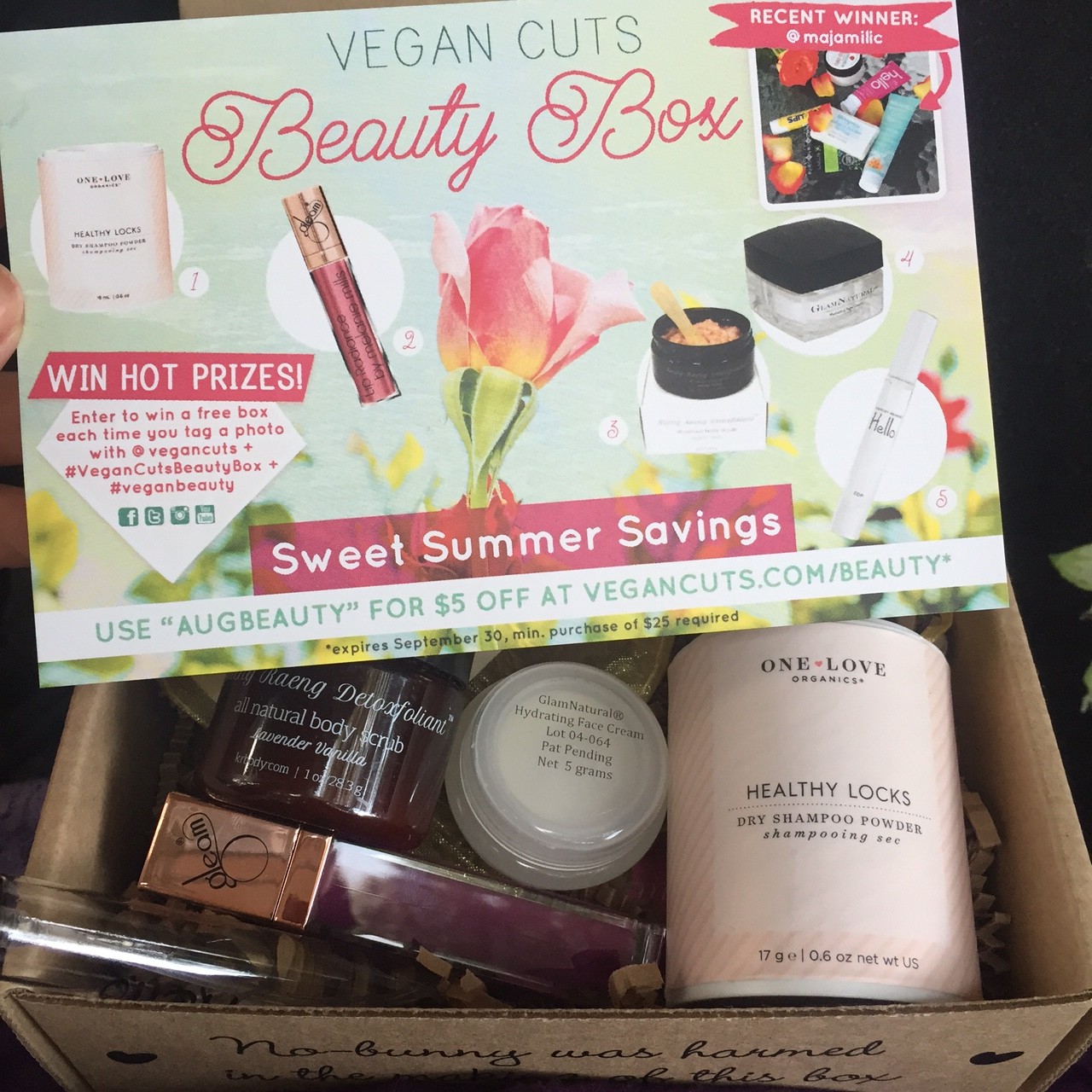 August 2015 Vegan Cuts Beauty Box Review