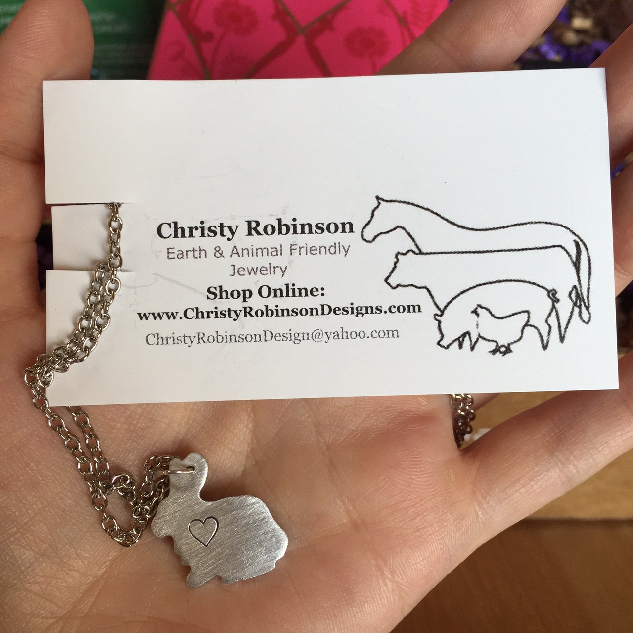 Christy Robinson bunny necklace