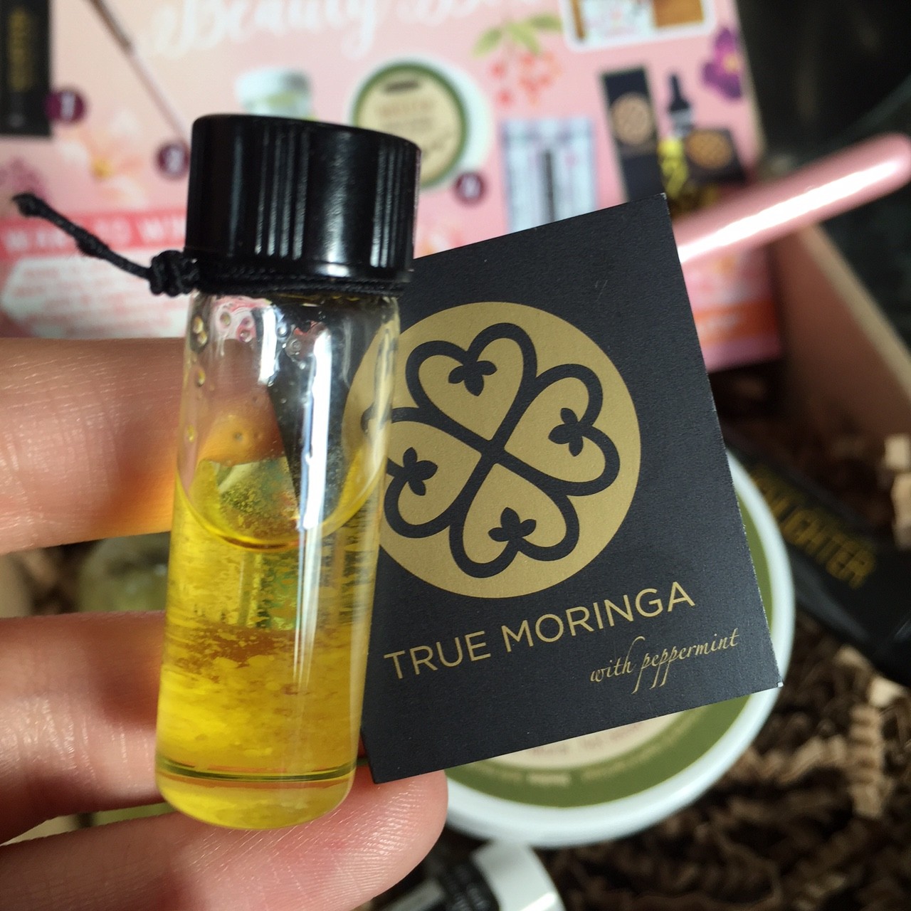 True Moringa peppermint body oil