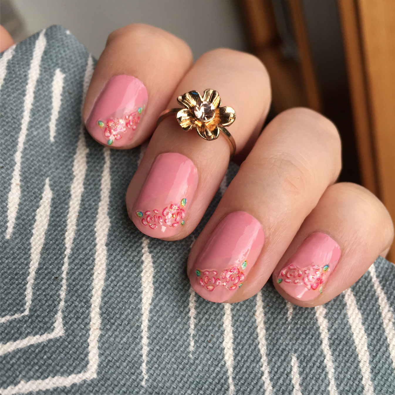 100 percent pure pink nails