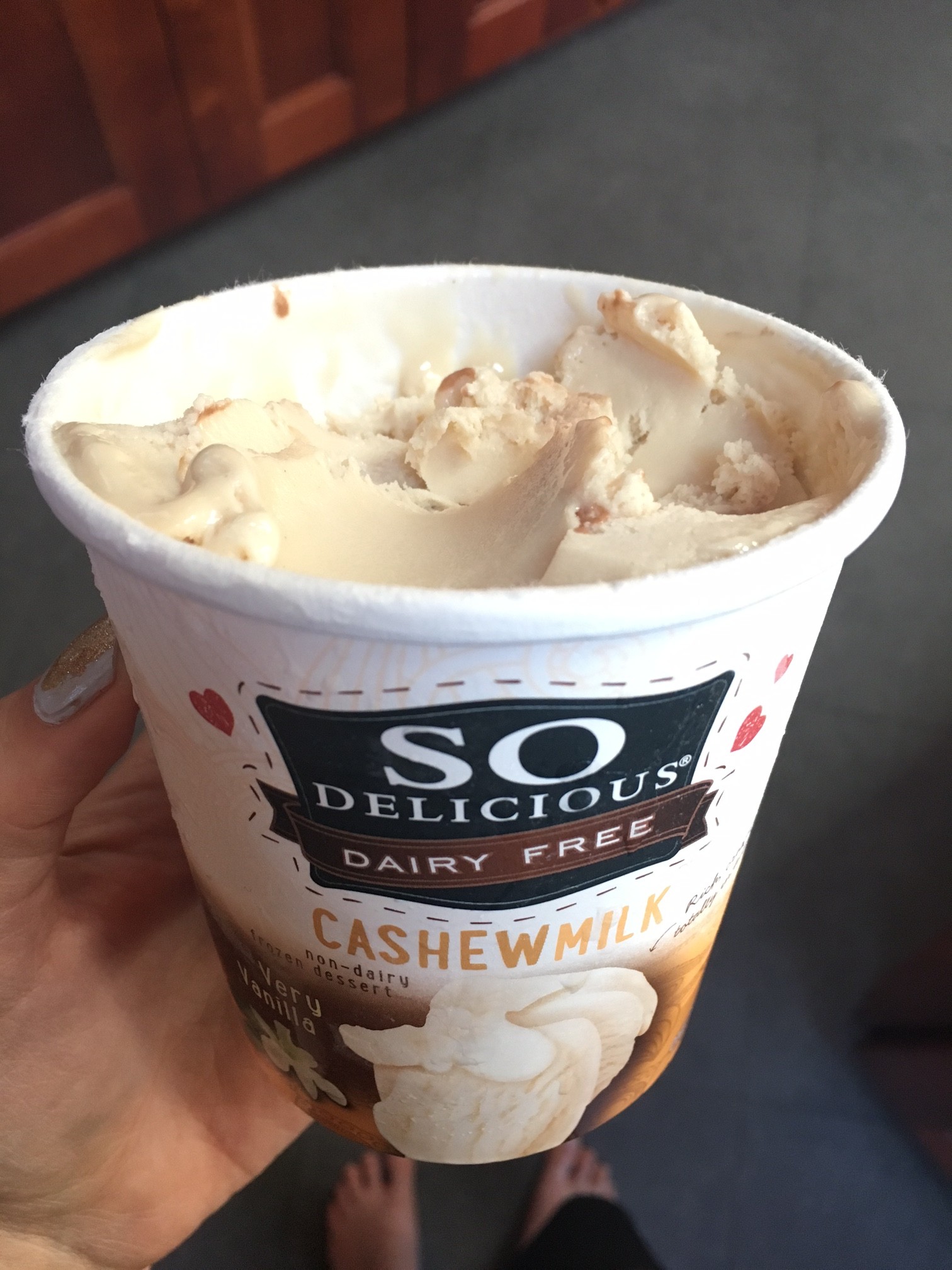 So Delicious Very Vanilla cashew milk ice cream