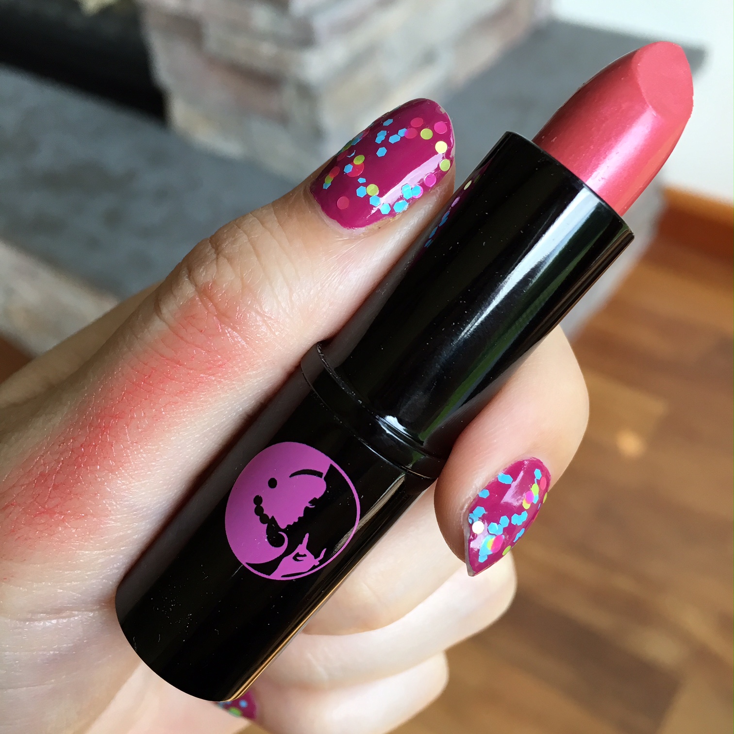 Lippy Girl Coral Me Maybe lipstick