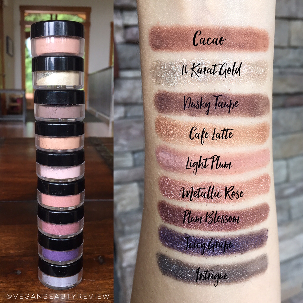 Affordable Mineral Makeup swatches