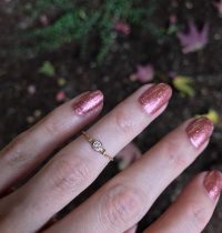 Glittery Mani of the Day and ALL the Pretty Rings
